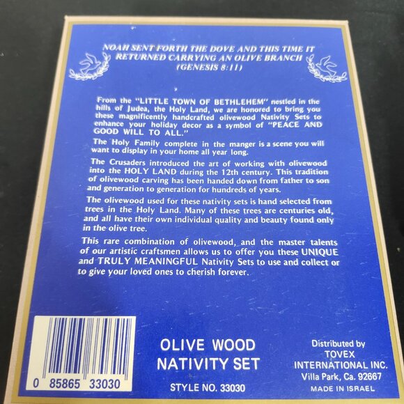 Vintage Holy Land Olive Wood Christmas Nativity Scene - Picture 9 of 9